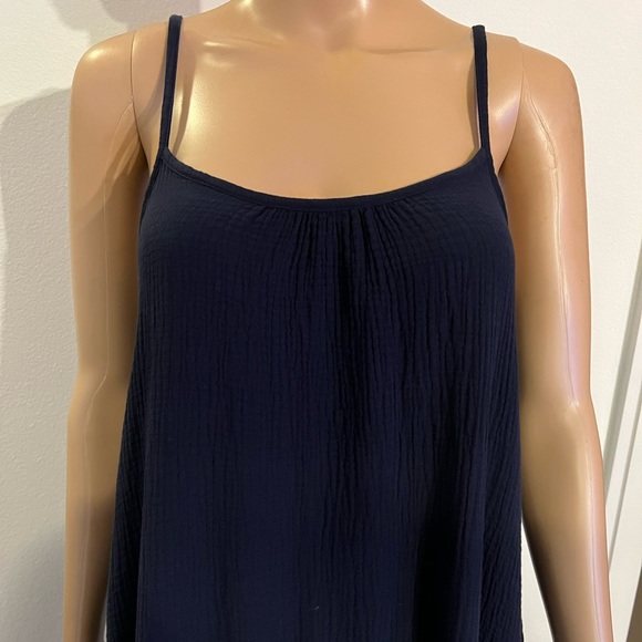 NATION Cotton Crinkle Sleeveless Maxi Dress NWT - Picture 2 of 10